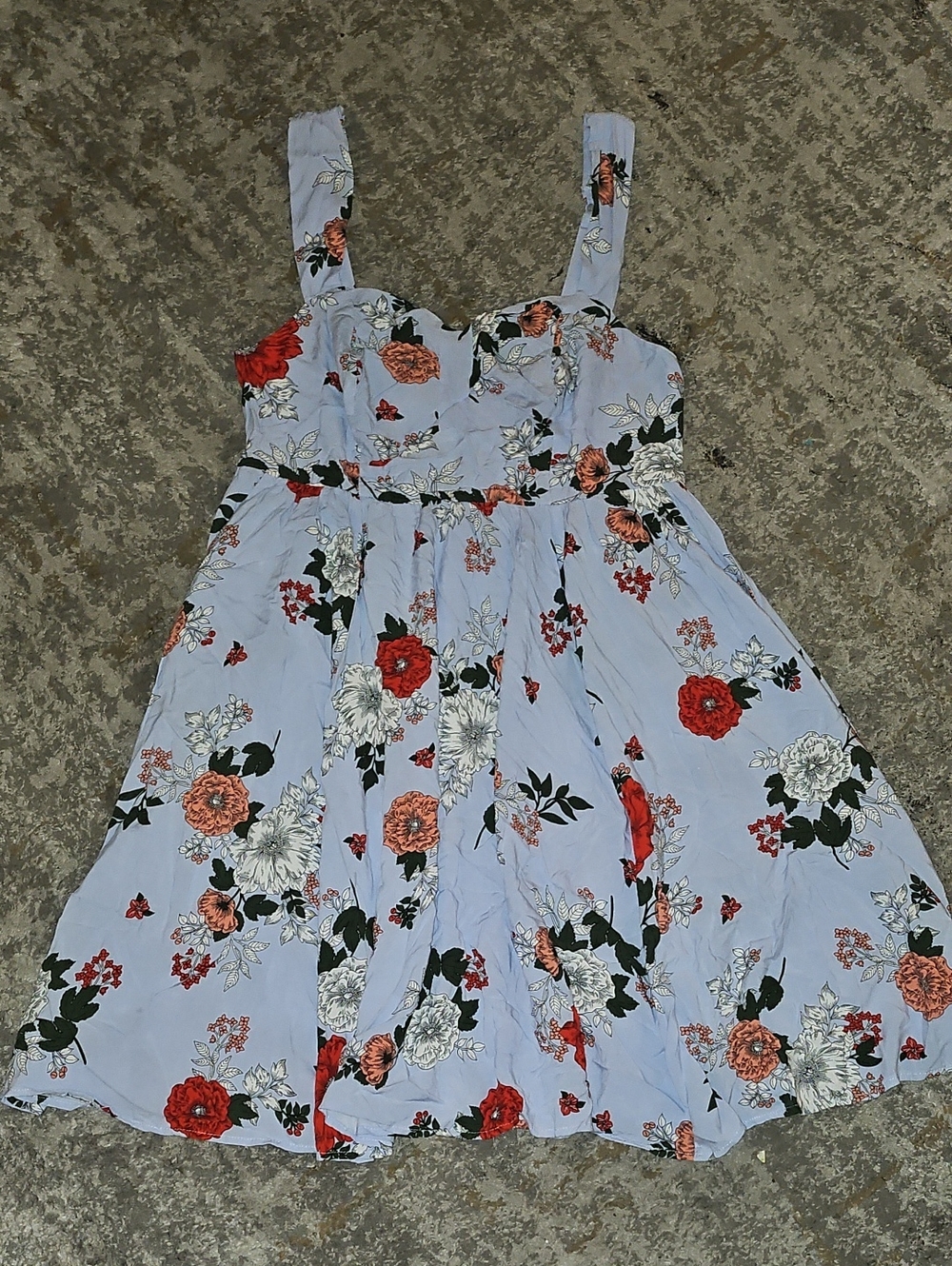 Torrid Floral Sundress with Pockets Light Blue Size 0 Large - Picture 3 of 12